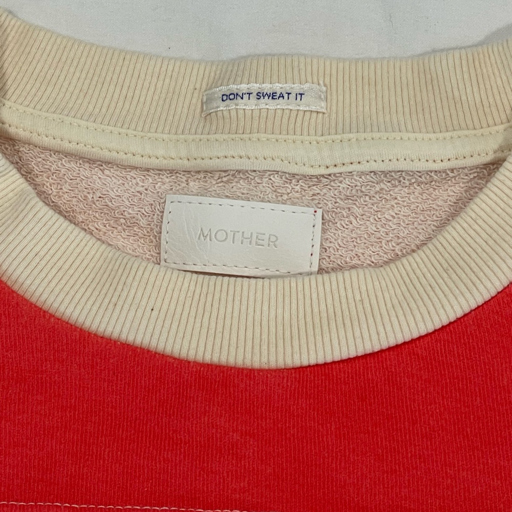 MOTHER | 1/2 and 1/2 Koozie Sweatshirt | Strawberry | Small - Picture 5 of 8
